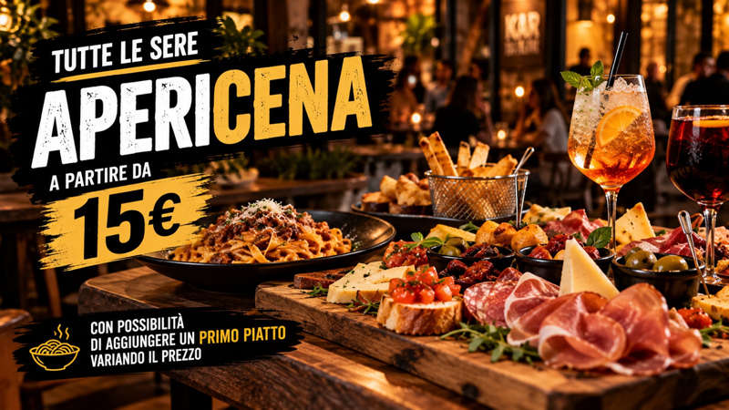 Apericena, tutte le sere